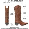 Tscoyuki Cowboy Boots for Women: Embroidered Western Knee High Boots Women – Pointed Toe Chunky Heel Cowgirl Tall Boots(Brown)