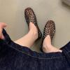 Tscoyuki Jelly Mesh Ballet Flats for Women Clear Fishnet Ballerina Flats Slip On Mary Jane Flats Hollow Causal Daily Flat Shoes(Black)