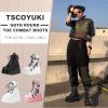 Tscoyuki Platform Ankle Boots for Women Chunky High Heel Booties Goth Round Toe Combat Boots Women Lace Up Motorcycle Wedges(4-white)