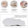 Tscoyuki Wedge Sandals for Women, Comfortable Slip On Open Toe Wedges Heels Dressy Elastic Ankle Strap Espadrilles Sandals(Nude)