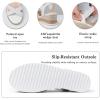 Tscoyuki Wedge Sandals for Women, Comfortable Slip On Open Toe Wedges Heels Dressy Elastic Ankle Strap Espadrilles Sandals(White)