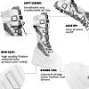Tscoyuki Womens Goth Platform Boots Chunky Wedge Heel Rave Combat Boots Lace Up and Zipper Round Toe Mid Calf Boot for Concert Festival(White)