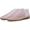 imageTscoyuki Jelly Mesh Ballet Flats for Women Clear Fishnet Ballerina Flats Slip On Mary Jane Flats Hollow Causal Daily Flat ShoesPink